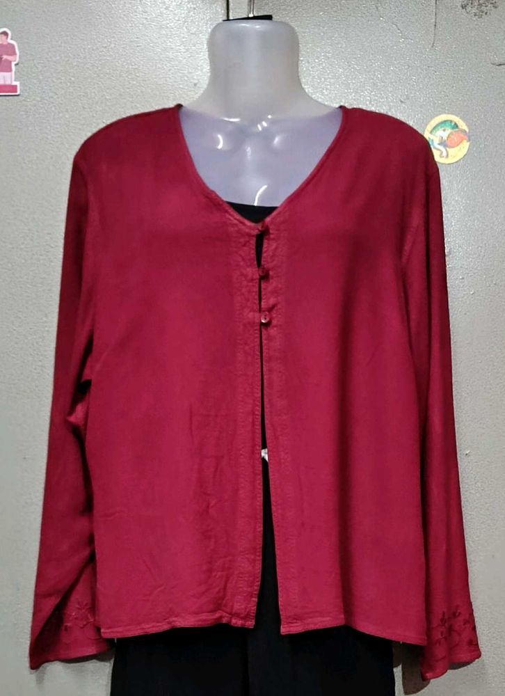 Beautiful Wine Colour Short Shrug..
