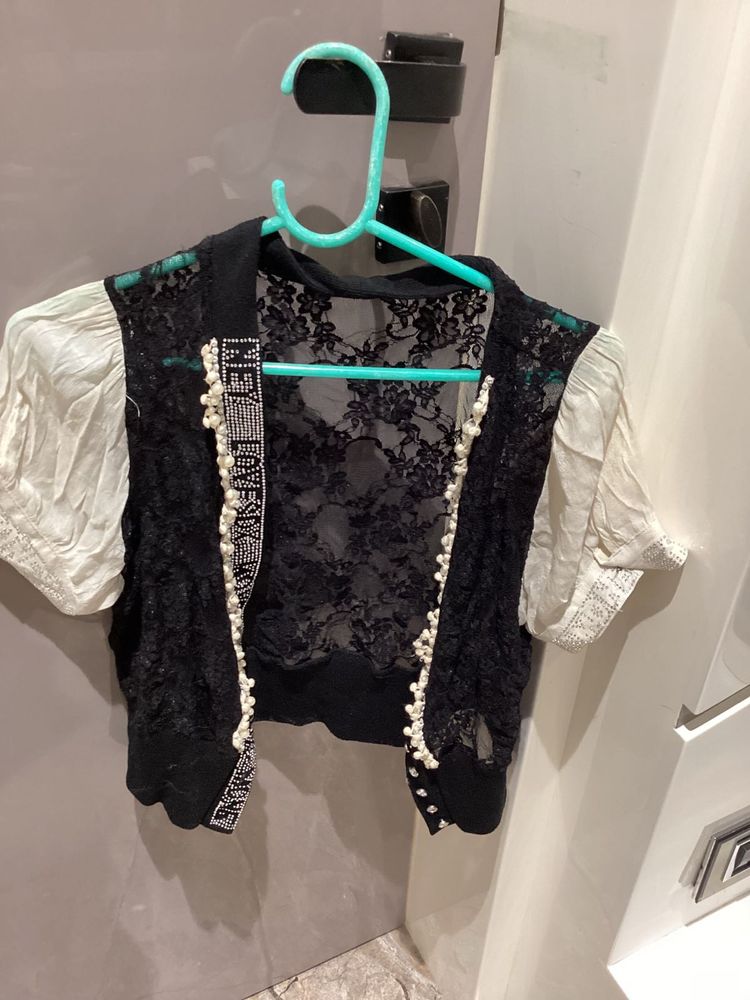 Lace Detail Bolero Jacket