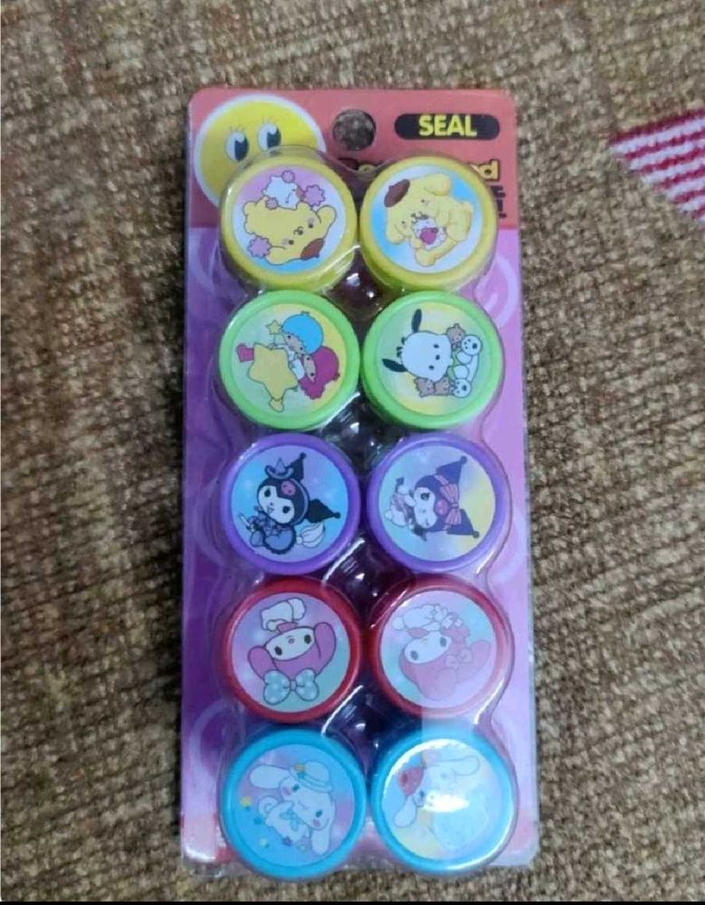 Cute Character Stamps Set
