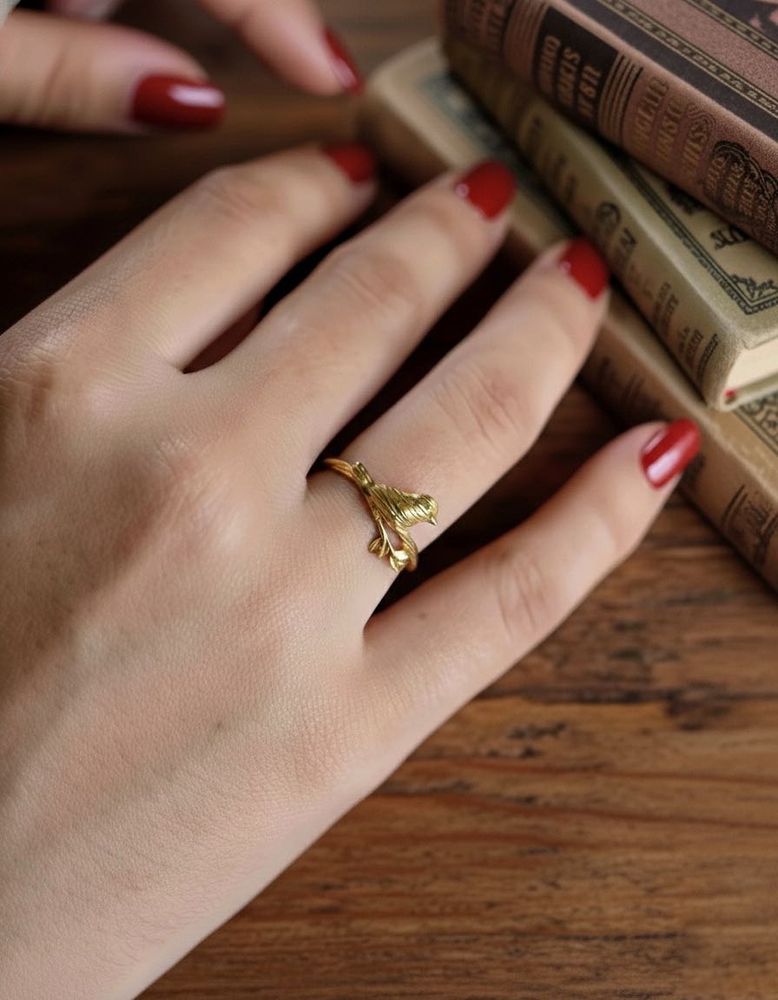 18kt Gold plated Bird Ring