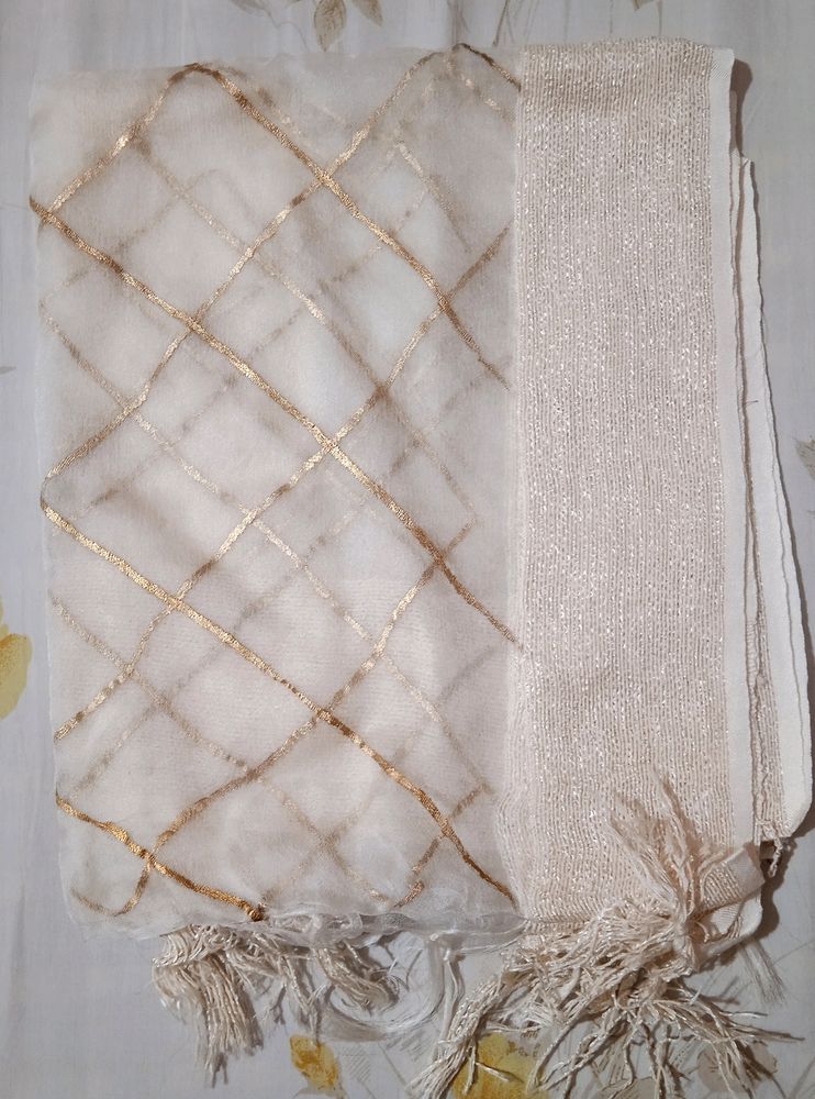 White Organza Dupatta