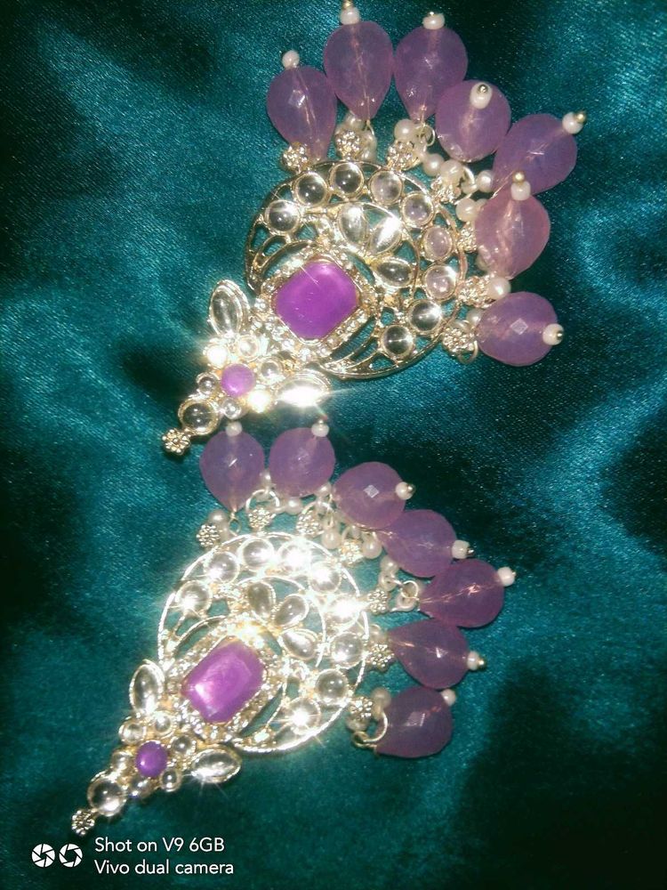 Purple Stone Earrings