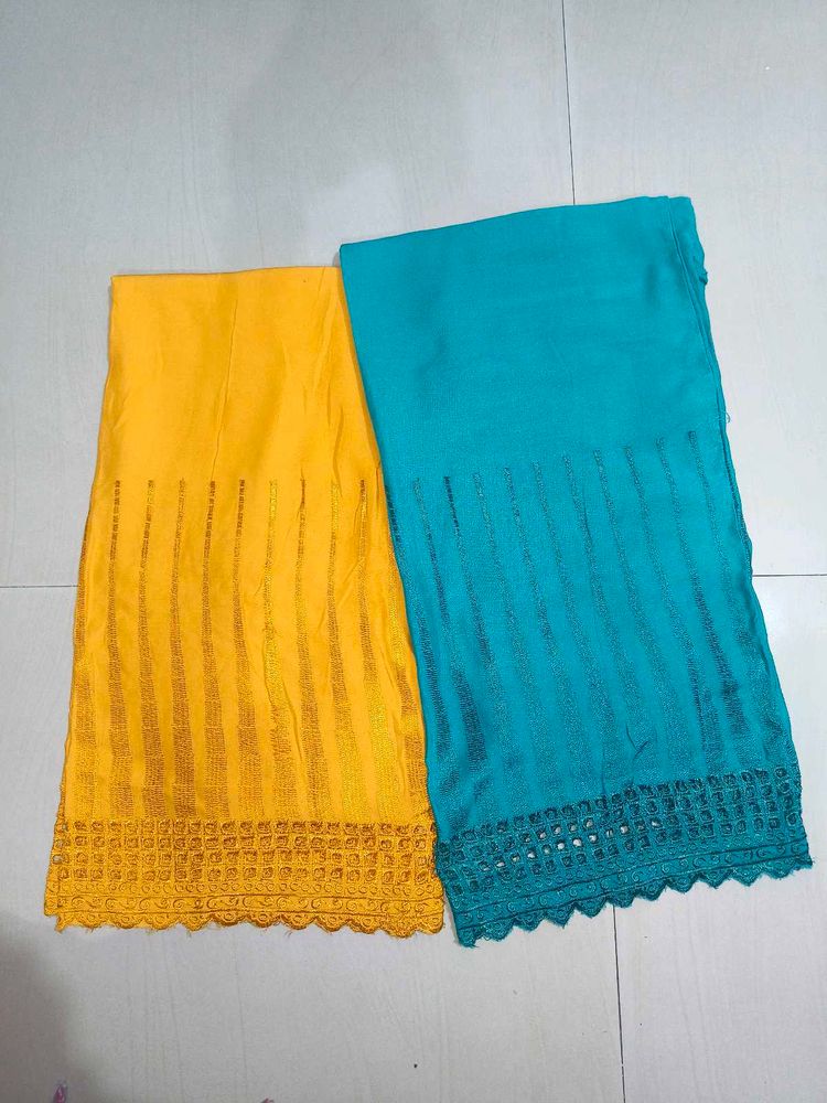 Embroidered Cotton Straight Pants (Set of 2)