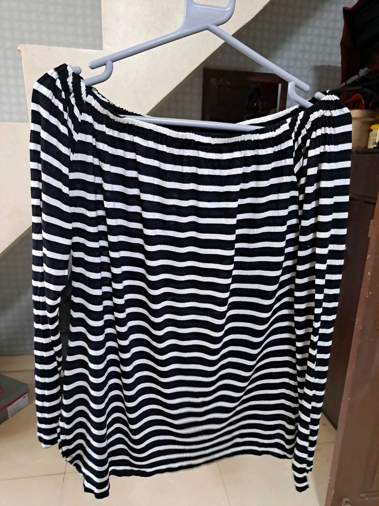 Striped Off-Shoulder Top