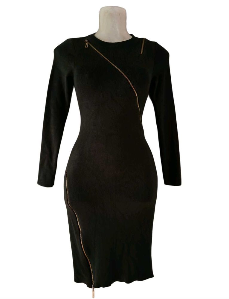 Olive Zipper Dress