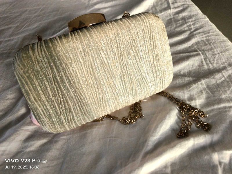 Elegant Silver Clutch