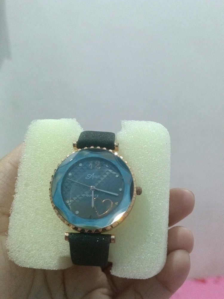 Girls Watch With Glitter Strap