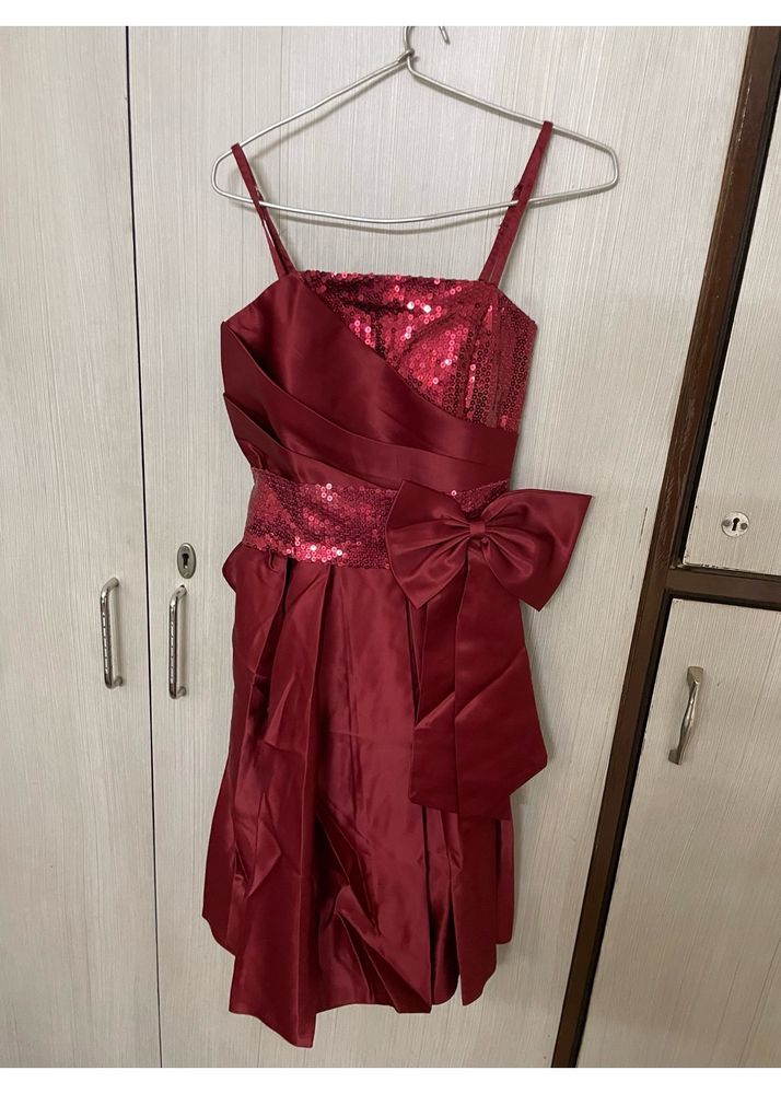 Satin Wine Dress
