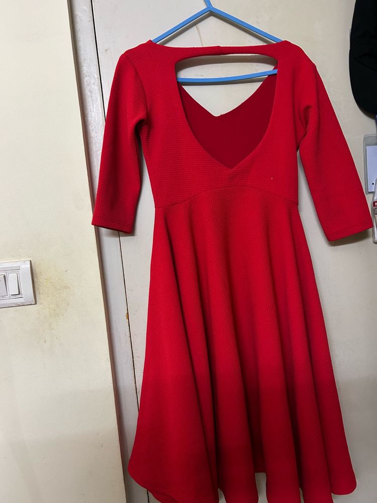 Chic Red Midi Dress