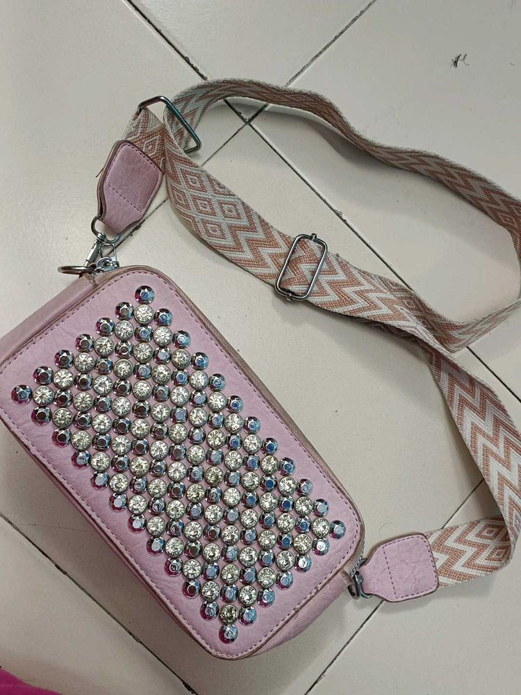 Pink Crossbody Bag