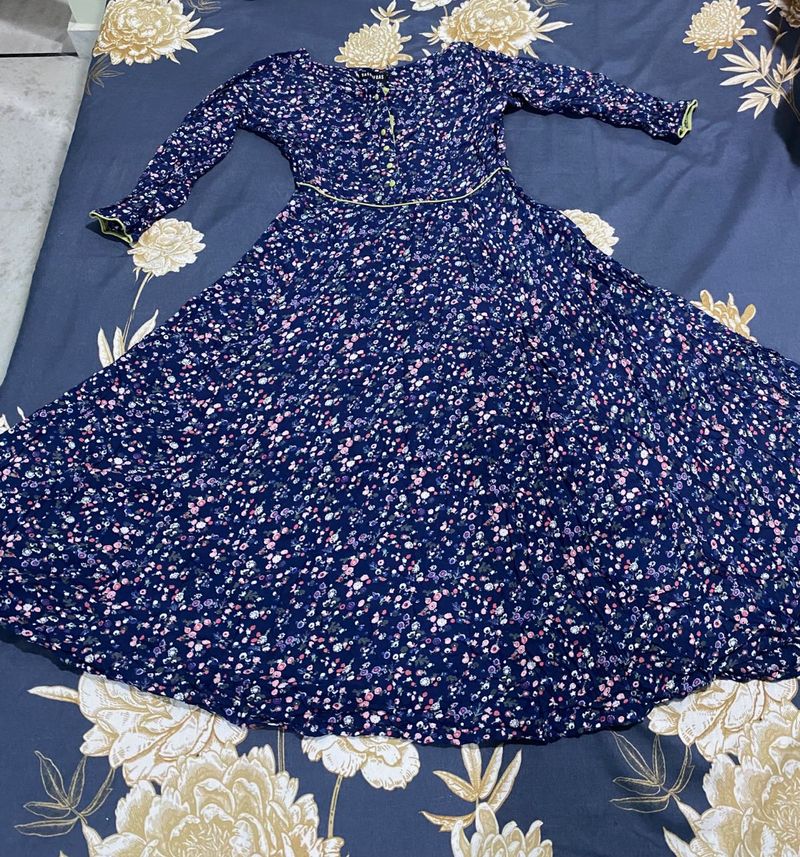 SASSAFRAS Floral Print A line Dress