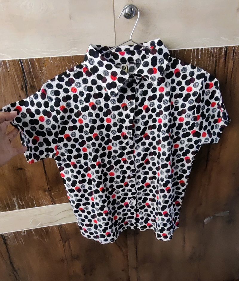 Shirt Style Crop Top