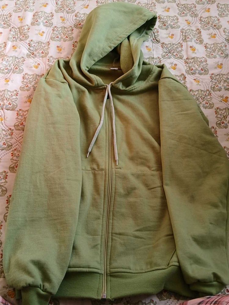 Green Zip-Up Hoodie