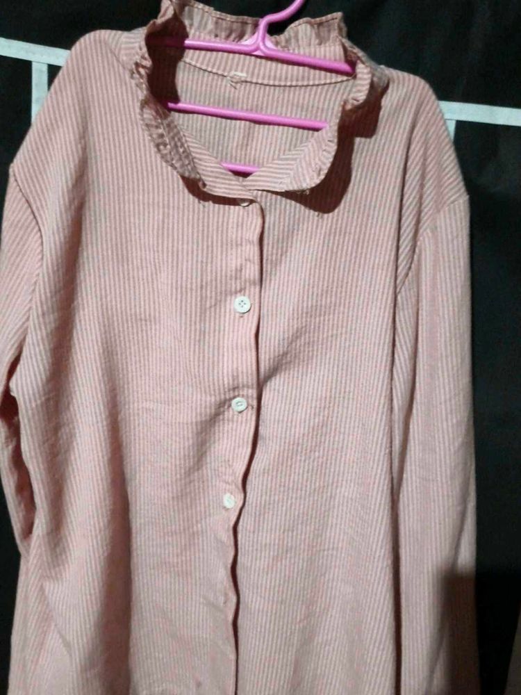 Striped Button-Up Top