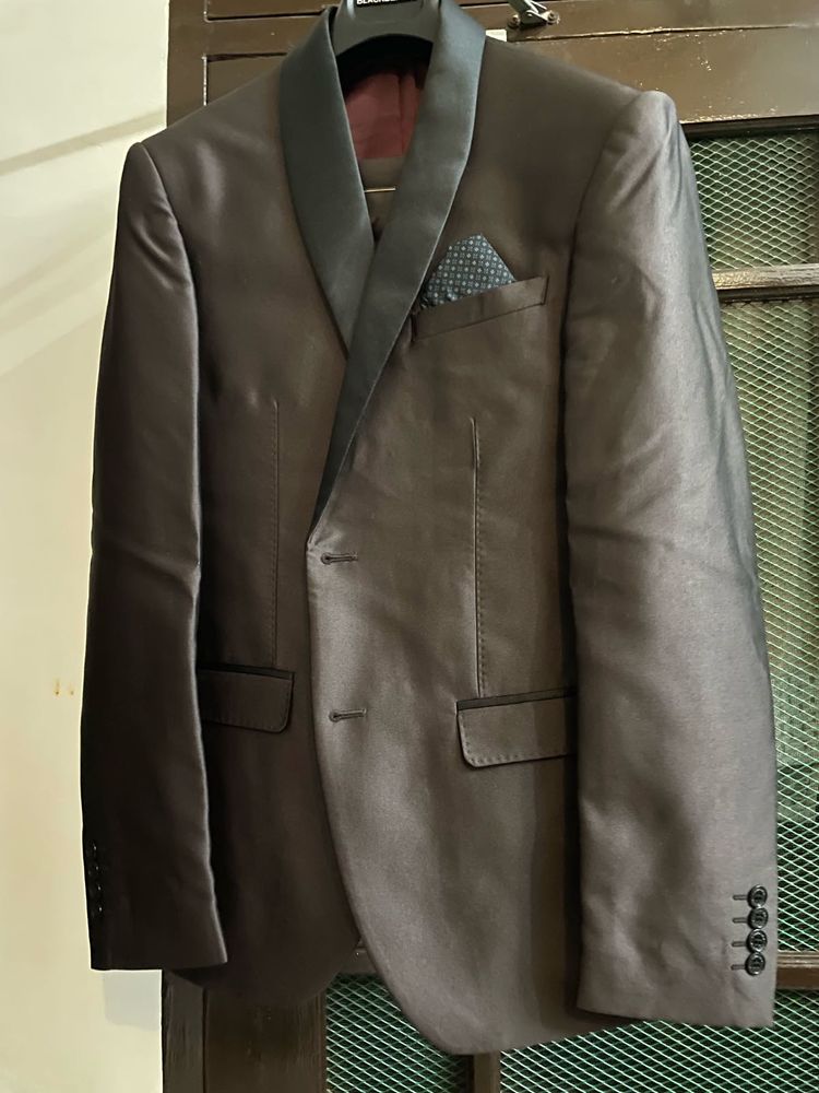 Blackberrys Coat Pant Set - Wine Colour