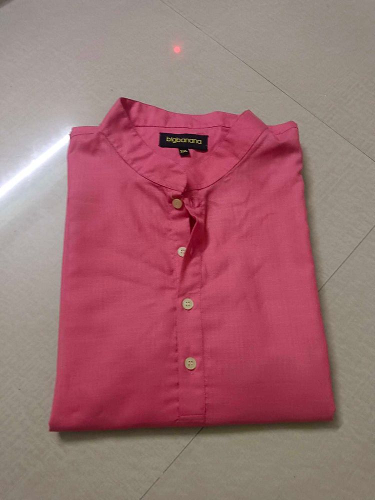 pink colour man kurta