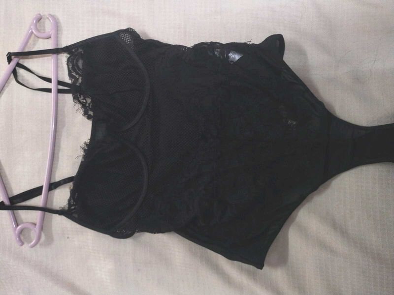 Black Fancy Bodysuit