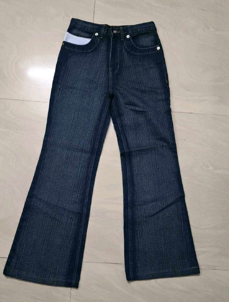 Dark Wash Denim Jeans Boot Cut