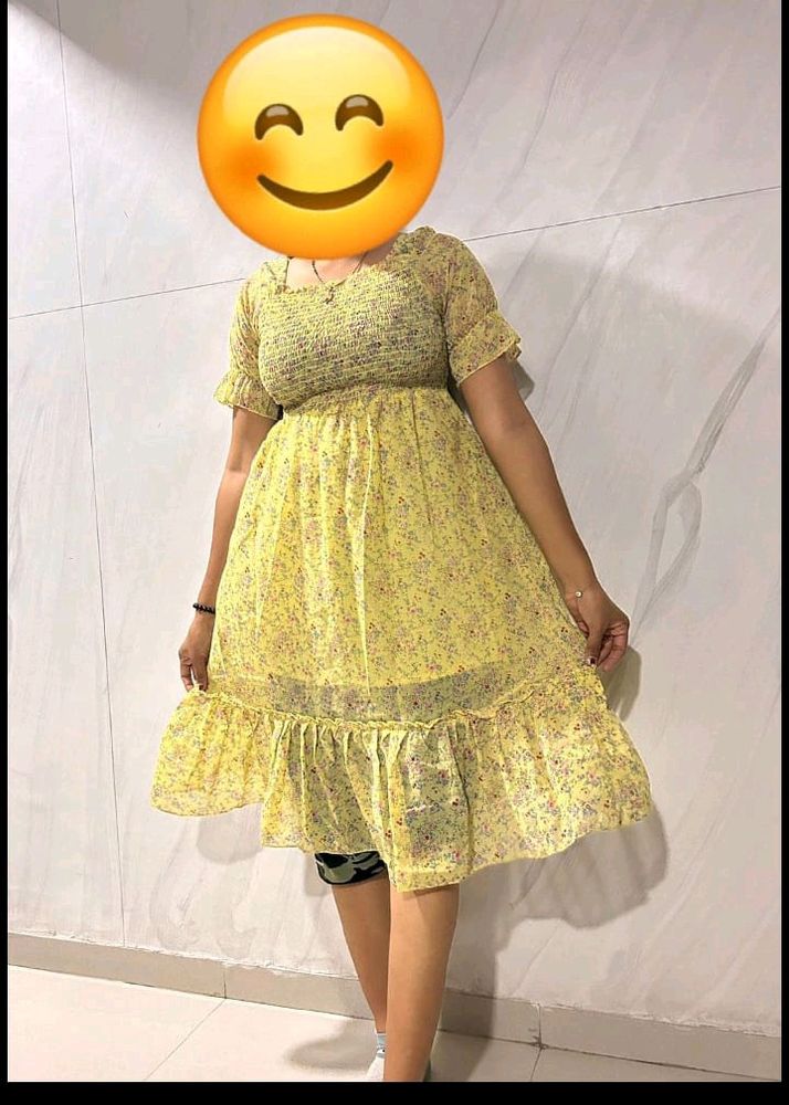 Yellow Western Dress