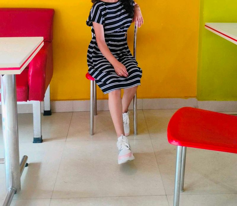 Black And White Dress For Women, Girls