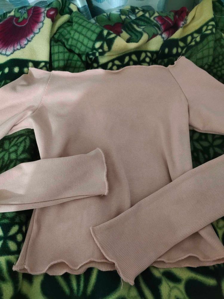 Aesthetic Korean Peach Off Shoulder Top