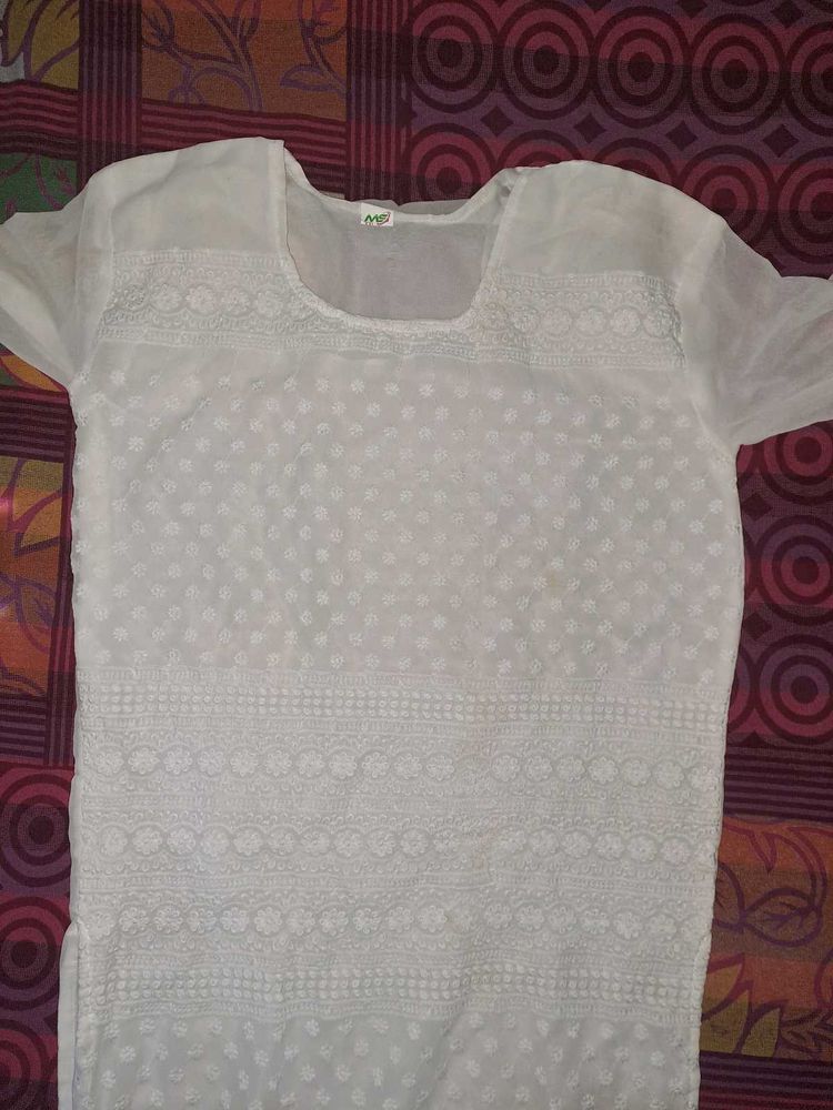 Chikankari White Kurta