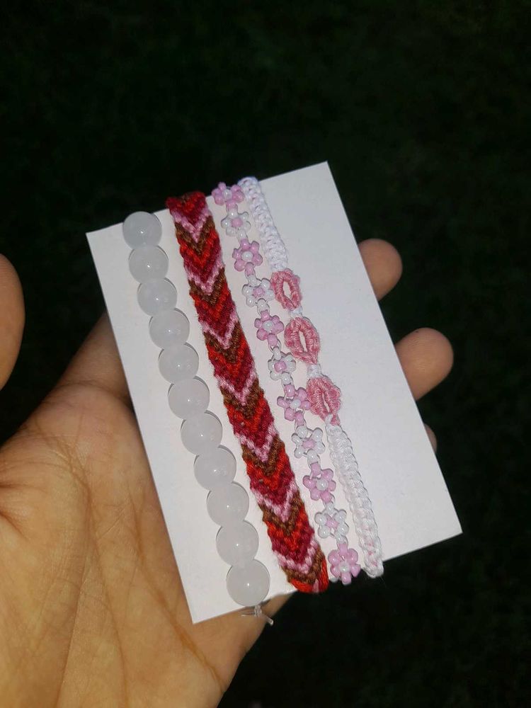 Bracelet Stack Of 4❤️ෆ⁠╹⁠ ⁠.̮⁠ ⁠╹⁠ෆ