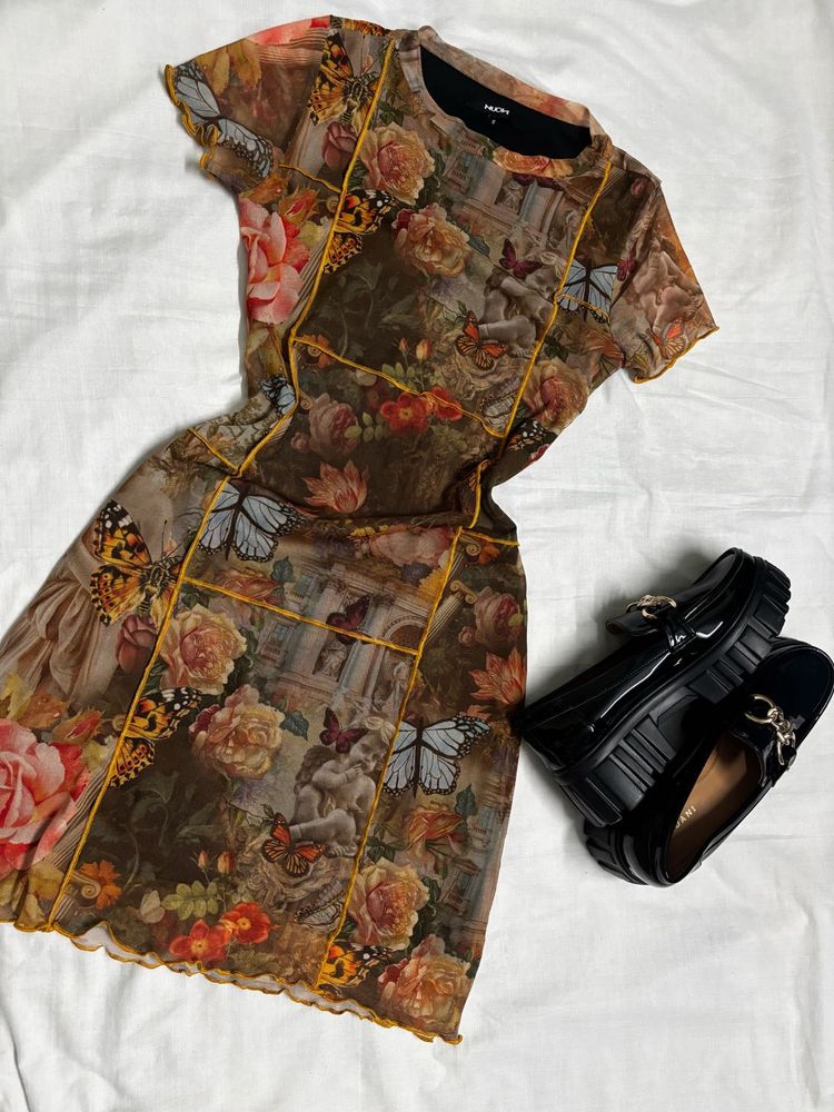 Floral Print Mini Dress