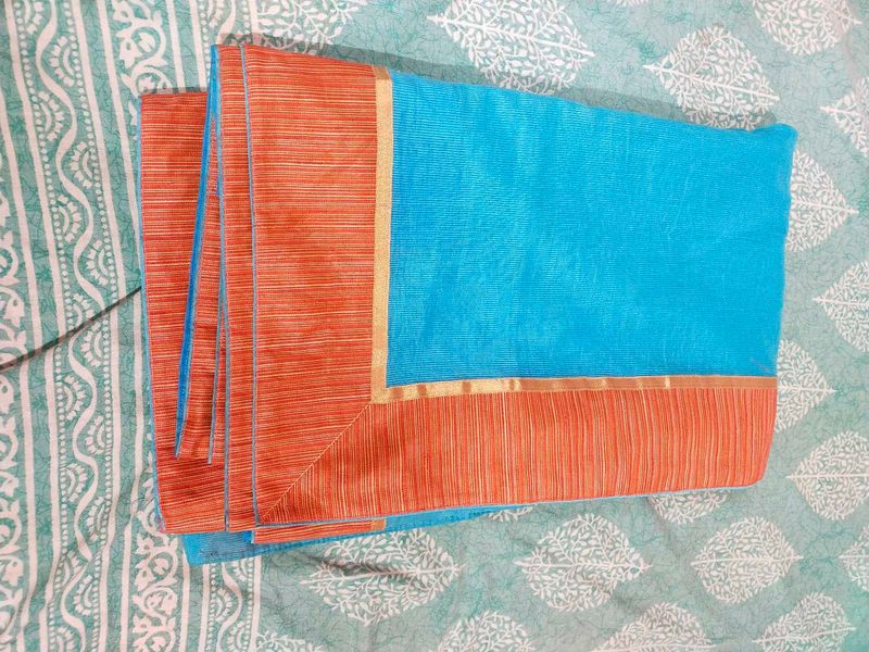 sky blue saree
