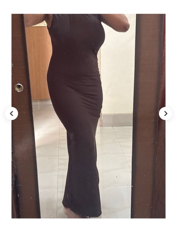 Elegant Brown Maxi Dress