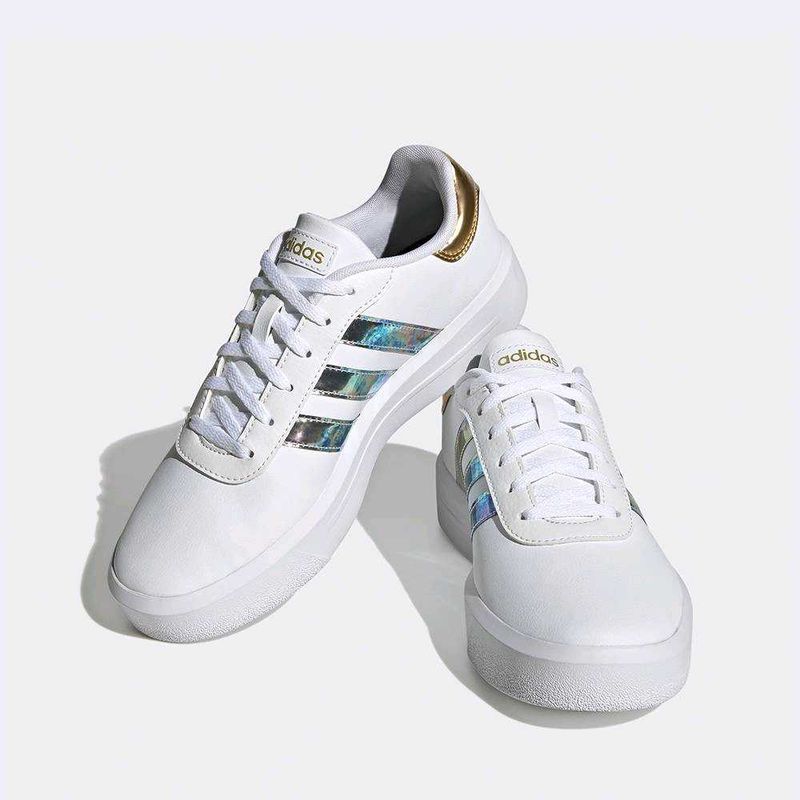ADIDAD Court Platform Sneakers - White