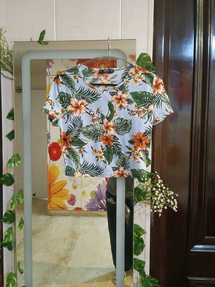 Floral Print Crop Top