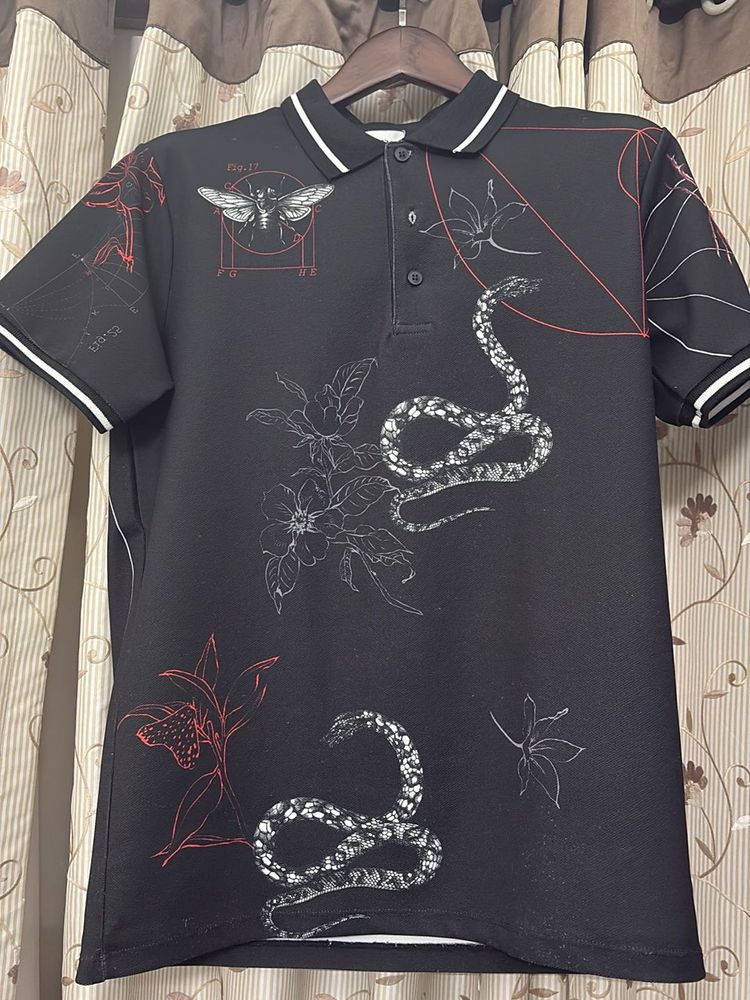 Graphic Print Polo Shirt