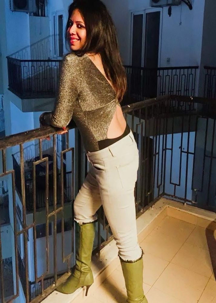 Sparkly Open-Back Bodysuit