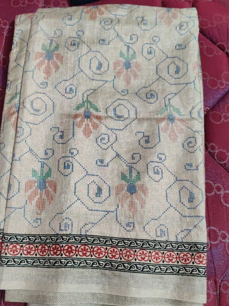 Elegant beige saree