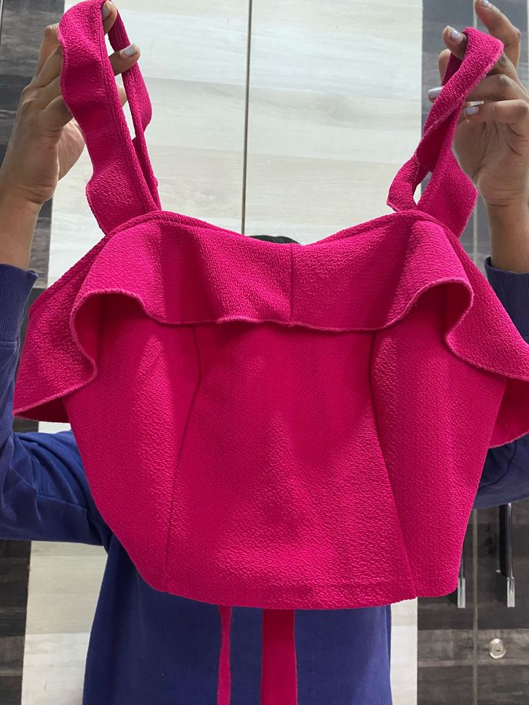 Pink Ruffle Top