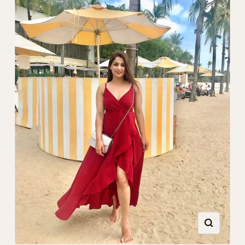 Maroon Flowy Dress
