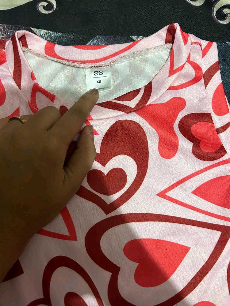 Heart Print Top