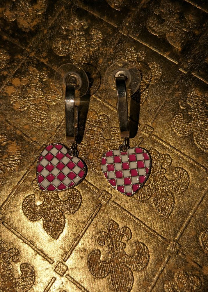 Love White And Pink Earing