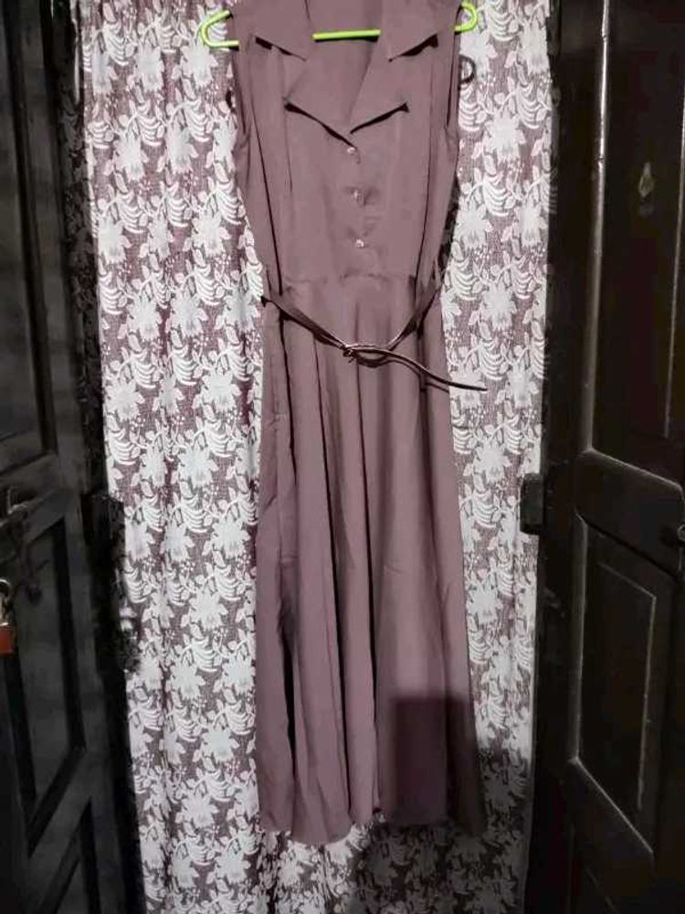 Vintage Style Belted Midi Dress
