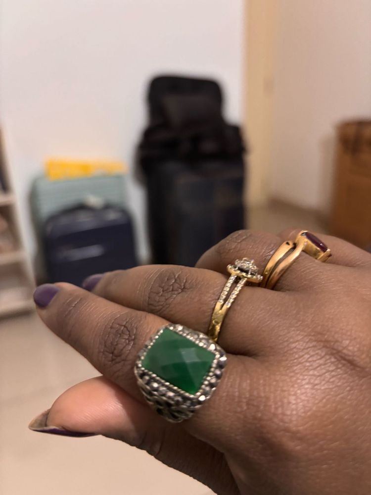 Imitation Emerald Ring For Sale