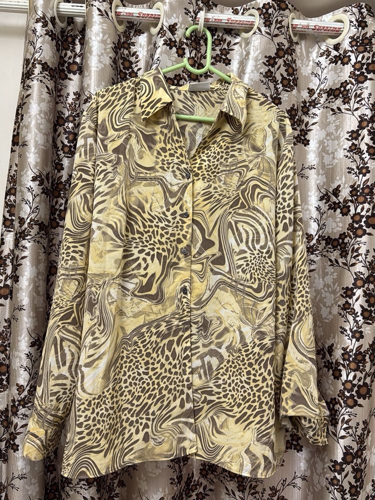 Animal Print Long Sleeve Top