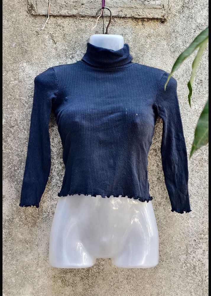 Blue Turtle Neck Tshirt