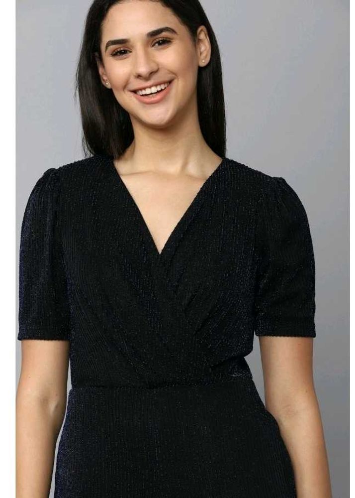 Allen Solly Embellished Black Jumpsuit .