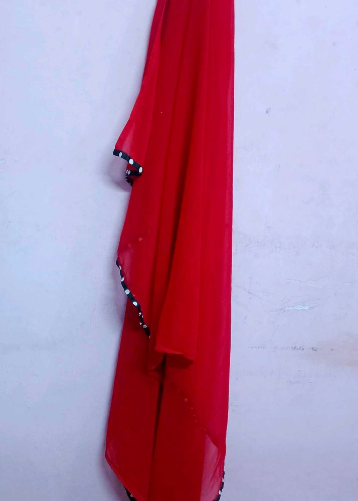 Georgette  Chilly Red Dupatta