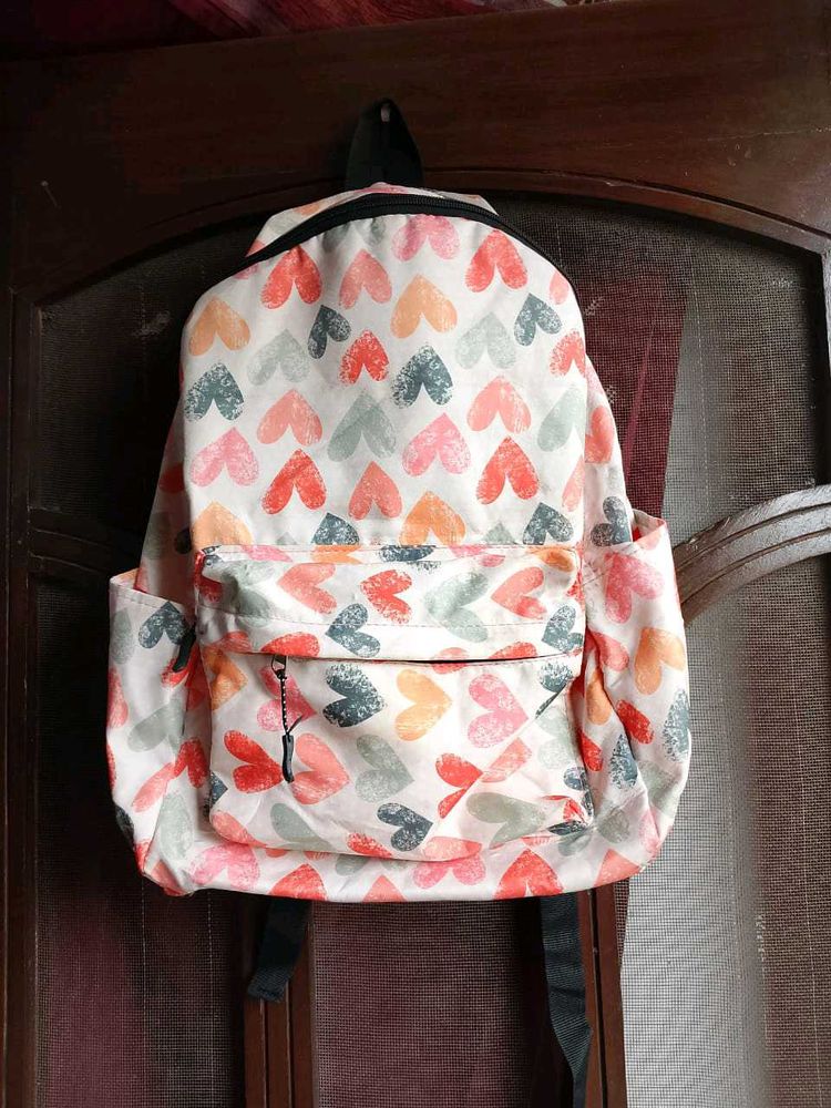Heart Print Backpack