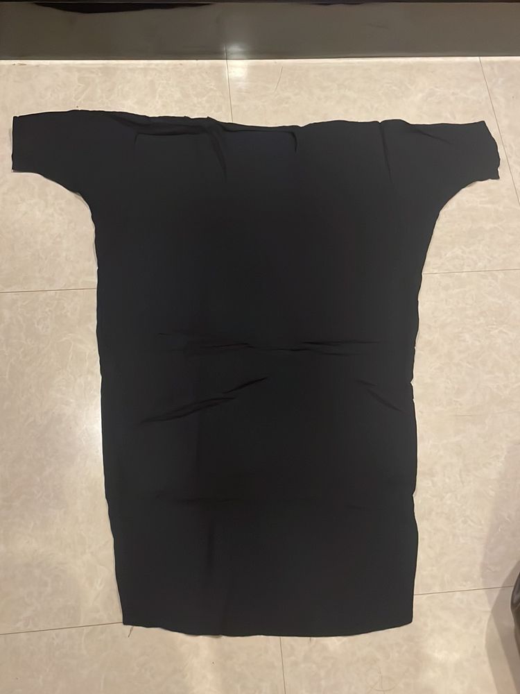 Kaftan Top Black With Embroidery