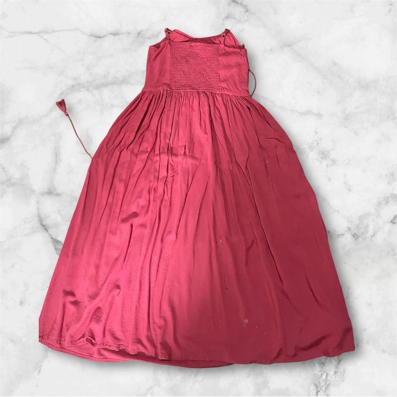Maroon Embroidered Sundress