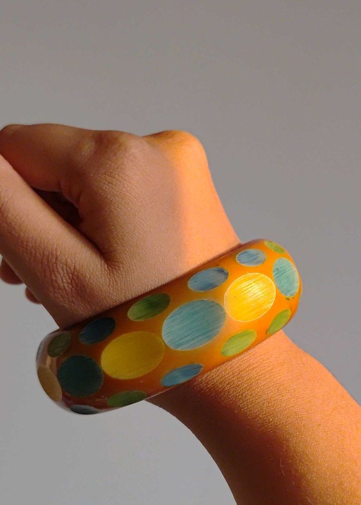Wooden Polka Dot Bangle