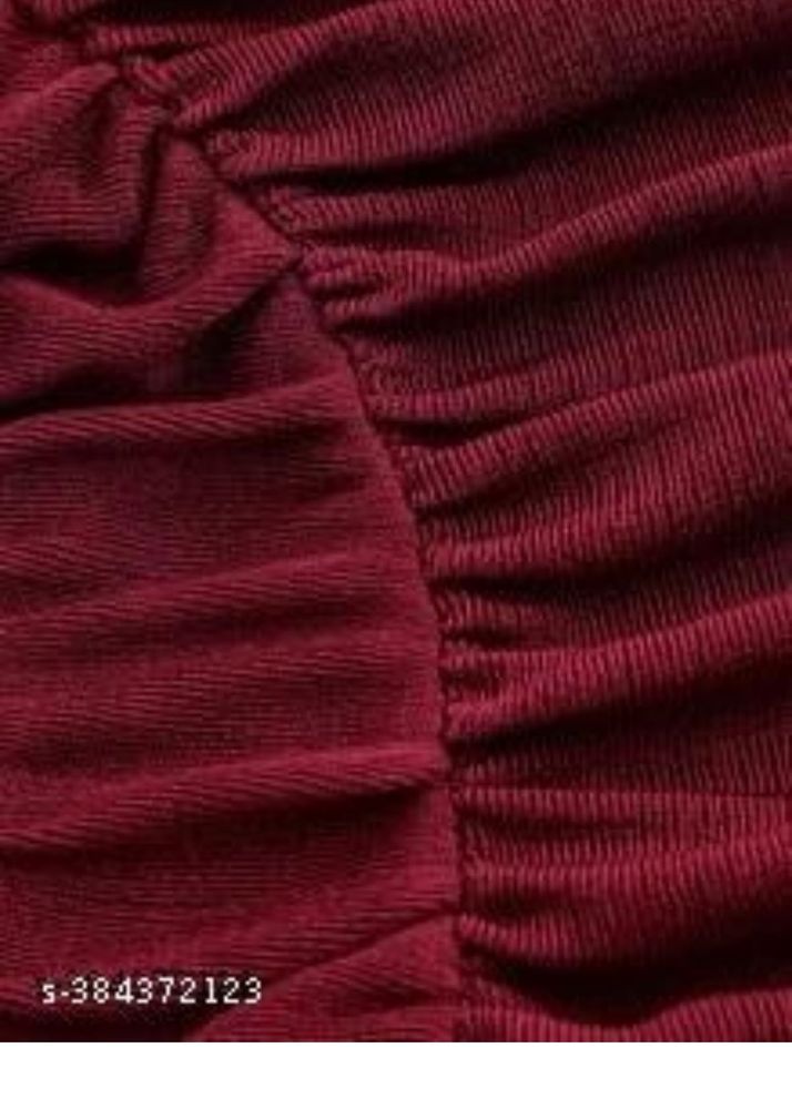 Burgundy Ruched Corduroy Fabric